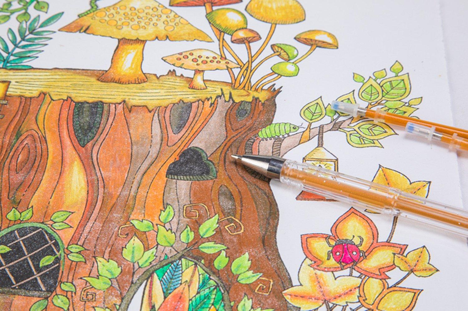 200 Glitter Gel Pen Set, Reaeon 100 Gel Markers Plus 100 Colors Refills