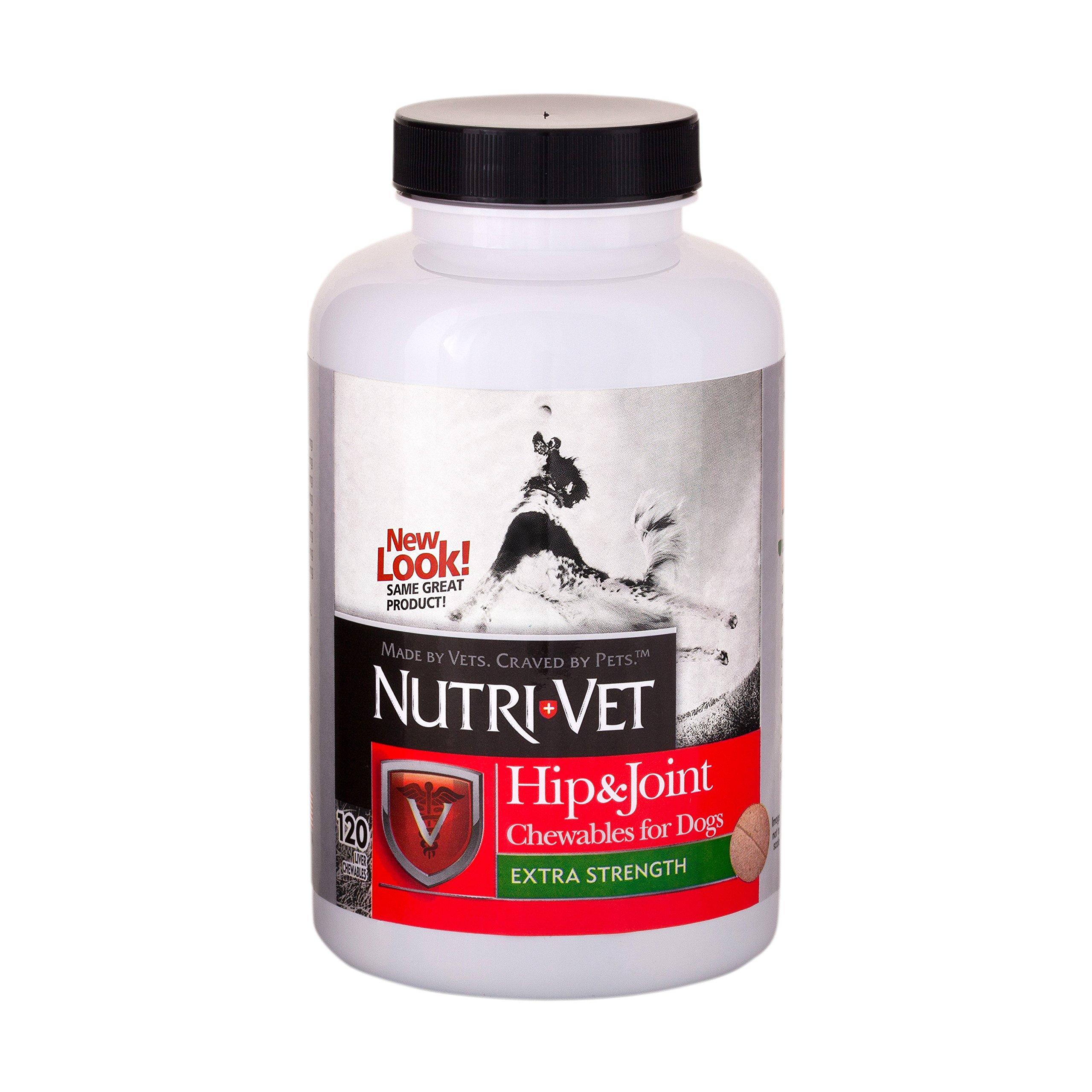 NutriVet Hip & Joint Extra Strength Liver Chewables for Dogs,120 Count